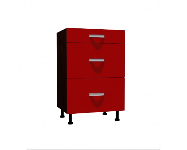 Corp inferior 50 cu 3 sertare metalice greutate Zebra rosu Corp inferior 50 cu 3 sertare metalice greutate Zebra rosu